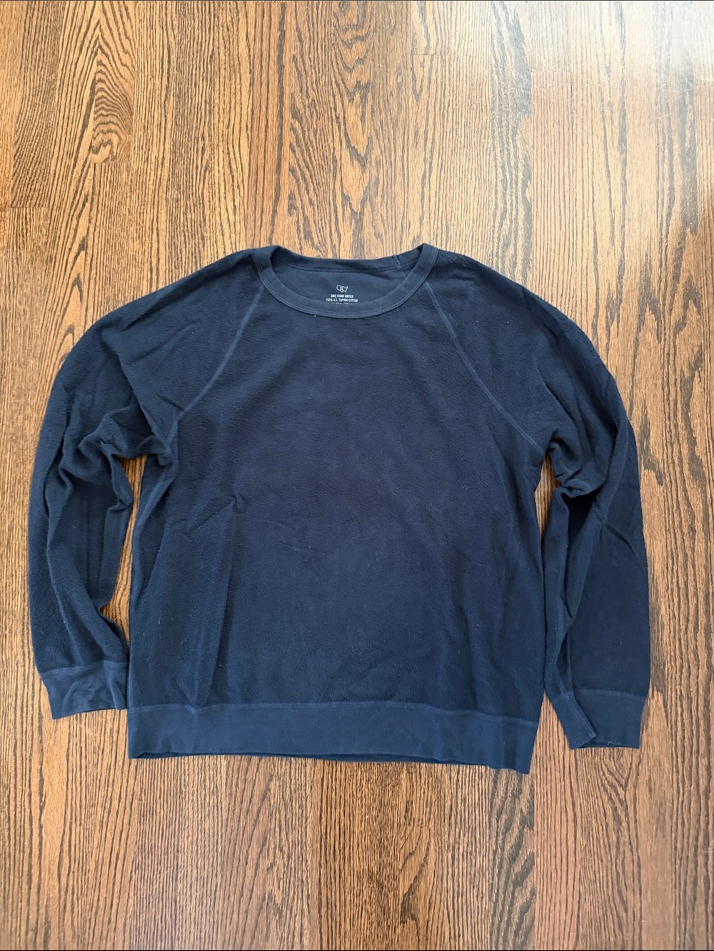 Save Khaki United Navy Supima Cotton Sweatshirt Made in USA XL